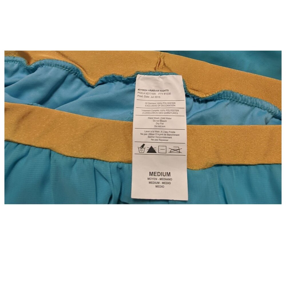 Turquoise Genie Costume Women’s Medium w/ Gold Lamp EUC - Picture 8 of 12